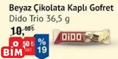 DİDO TRİO BEYAZ ÇİKOLATA KAPLI GOFRET DİDO TRİO BEYAZ ÇİKOLATA KAPLI GOFRET